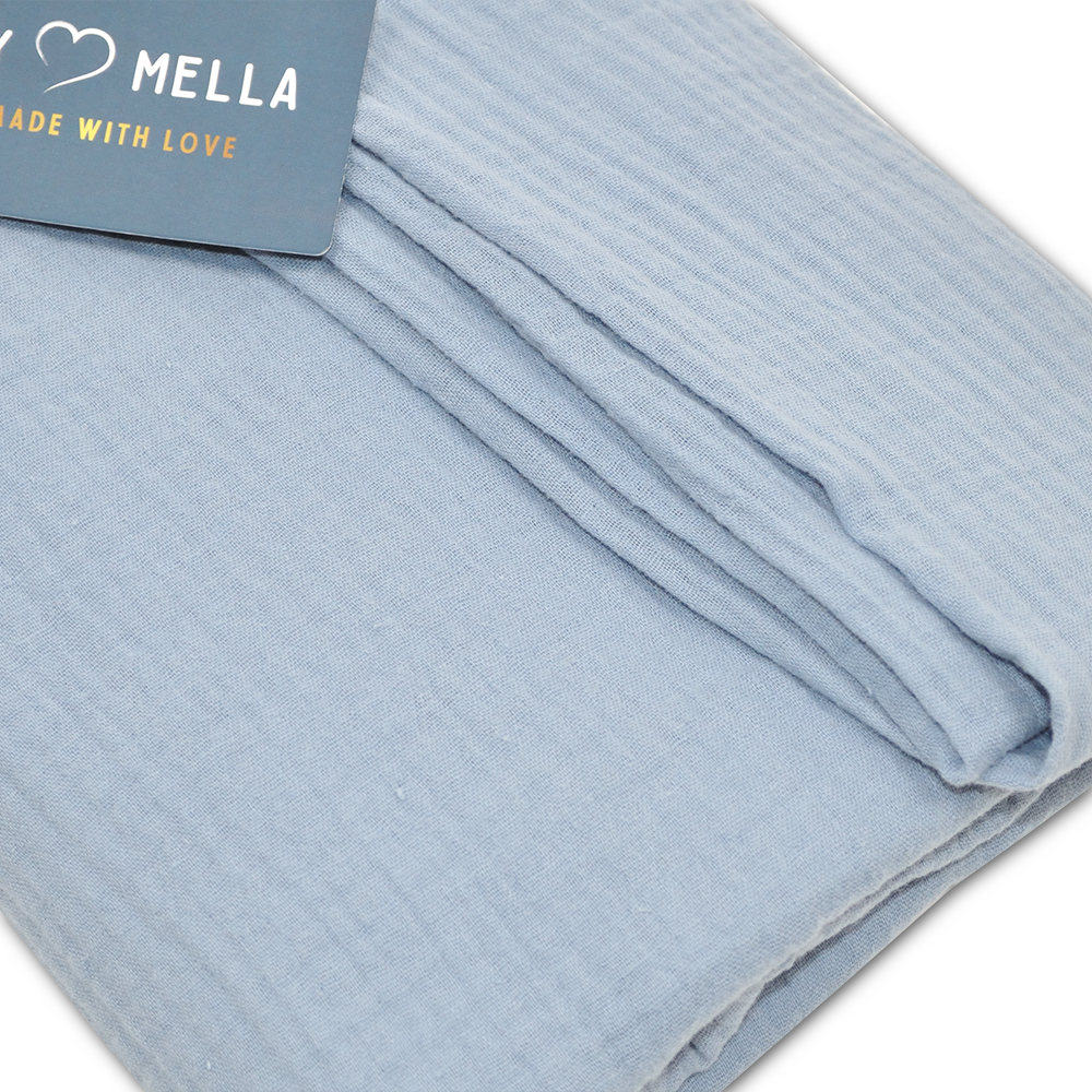 Pledas muslino mėlynas 100x70cm - Image 2