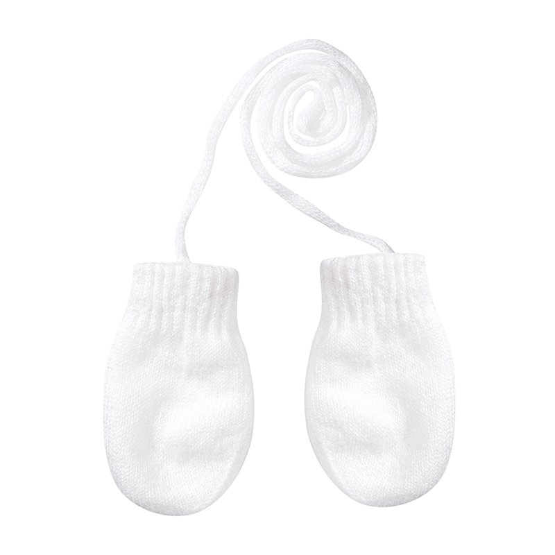 Pirštinės kūdikiams megztos baltos