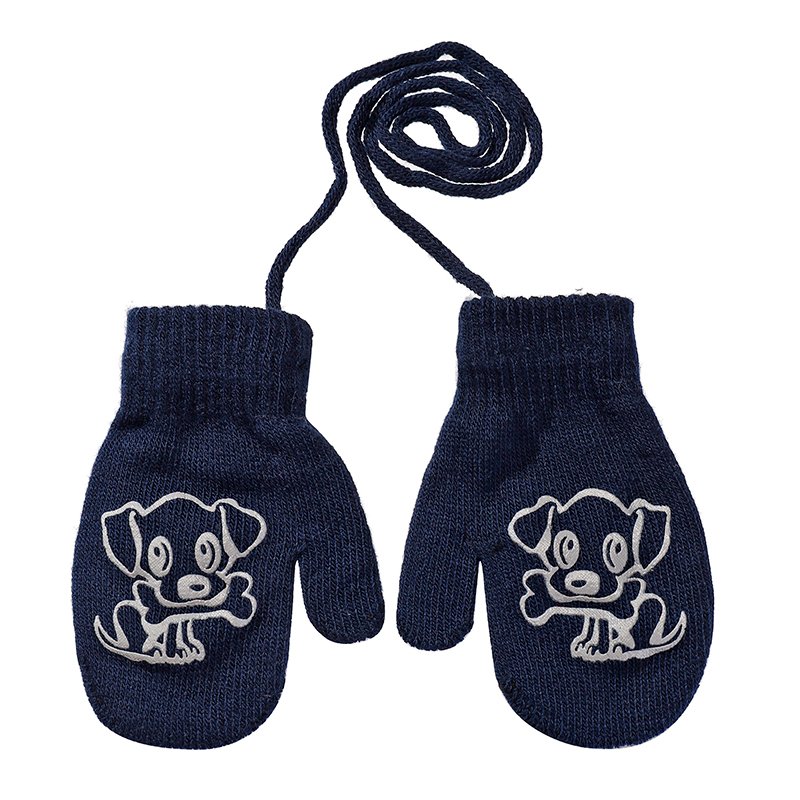 Pirštinės kumštinės viengubos tamsiai mėlynos 2metai