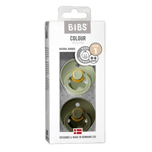 BIBS čiulptukai, round, 2vnt, Sage/Hunter Green
