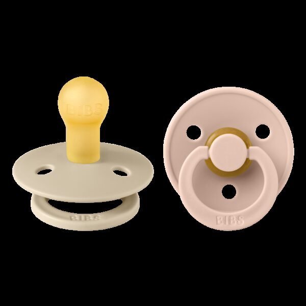 BIBS čiulptukai, round, 2vnt, Vanilla/Blush