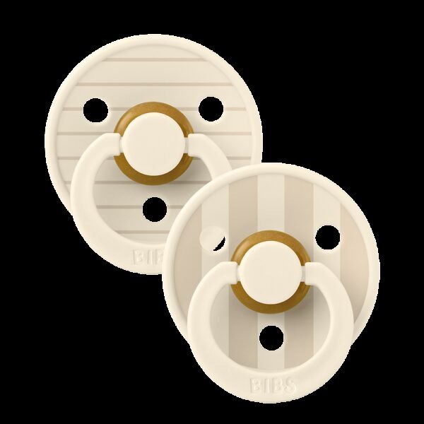 BIBS Studio čiulptukai, round, 2vnt, Pin Ivory Vanilla - Image 2