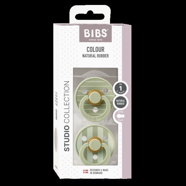 BIBS Studio čiulptukai, round, 2vnt, Pin Sage - Image 3