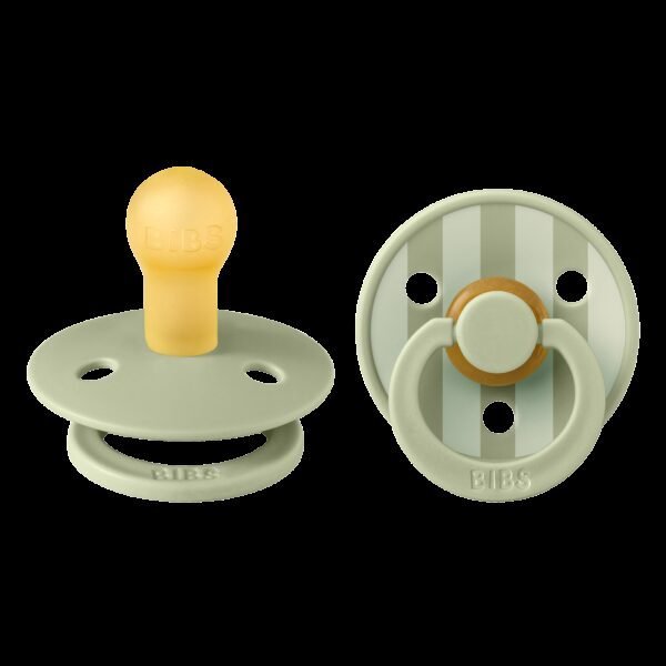 BIBS Studio čiulptukai, round, 2vnt, Pin Sage