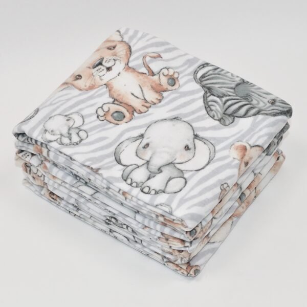 Flanelinis vystyklas SAFARI pilkas 70x80cm