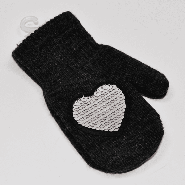 Kumštinės pirštinės ŠIRDELĖ grafito