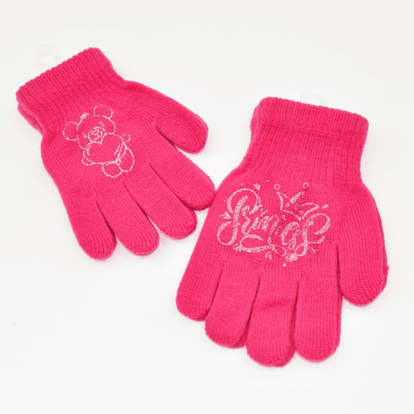 Pirštuotos pirštinės ciklameno