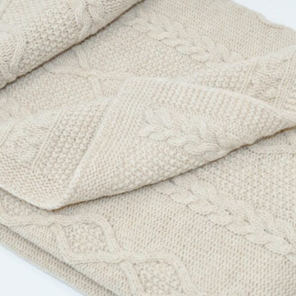 Pledas merino vilnos Diamond Aran smėlio - Image 2