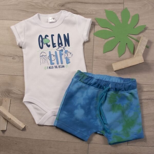 Šortai ir smėlinukas OCEAN mėlynas
